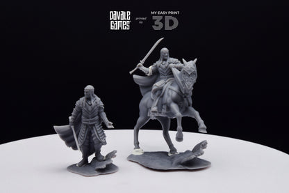 Lord of Bloody High Elves - Foot and Mounted - Davale Games - 3D Printed with high quality resin for LOTR/D&D games