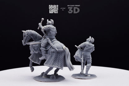 Dragon Army Drummer - Foot and Mounted - Davale Games - 3D Printed with high quality resin for LOTR/D&D games