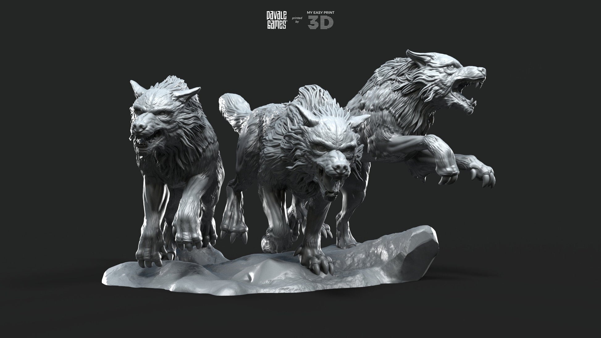 Fenrir Wolf Litter (ODIN) - Davale Games - Mythological games - 3D Printed with high quality resin