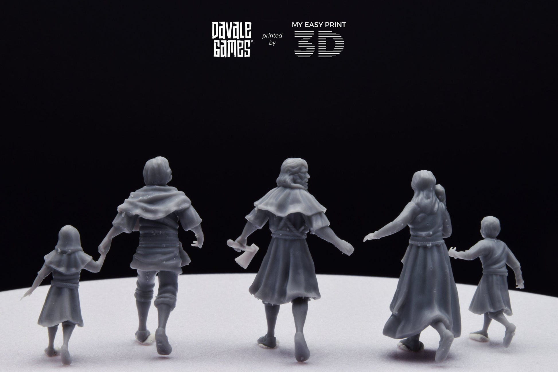 Peasants Fleeing - Davale Games - Historical games - 3D Printed with high quality resin