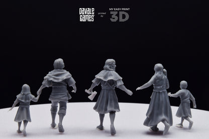 Peasants Fleeing - Davale Games - Historical games - 3D Printed with high quality resin
