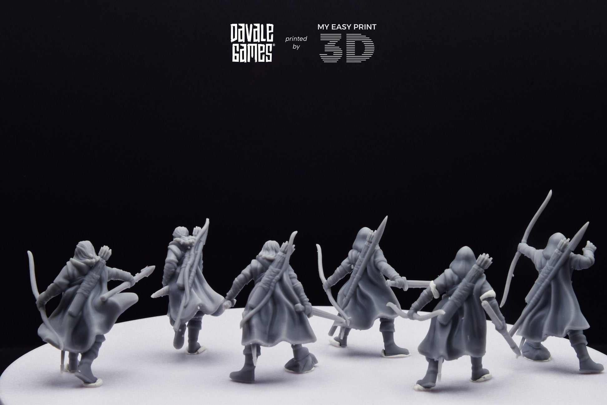 Human North Riders on Foot - Davale Games - 3D Printed with high quality resin for LOTR/D&D games