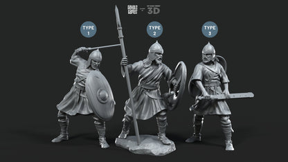 Visigoths on foot - Davale Games - Historical games - 3D Printed with high quality resin