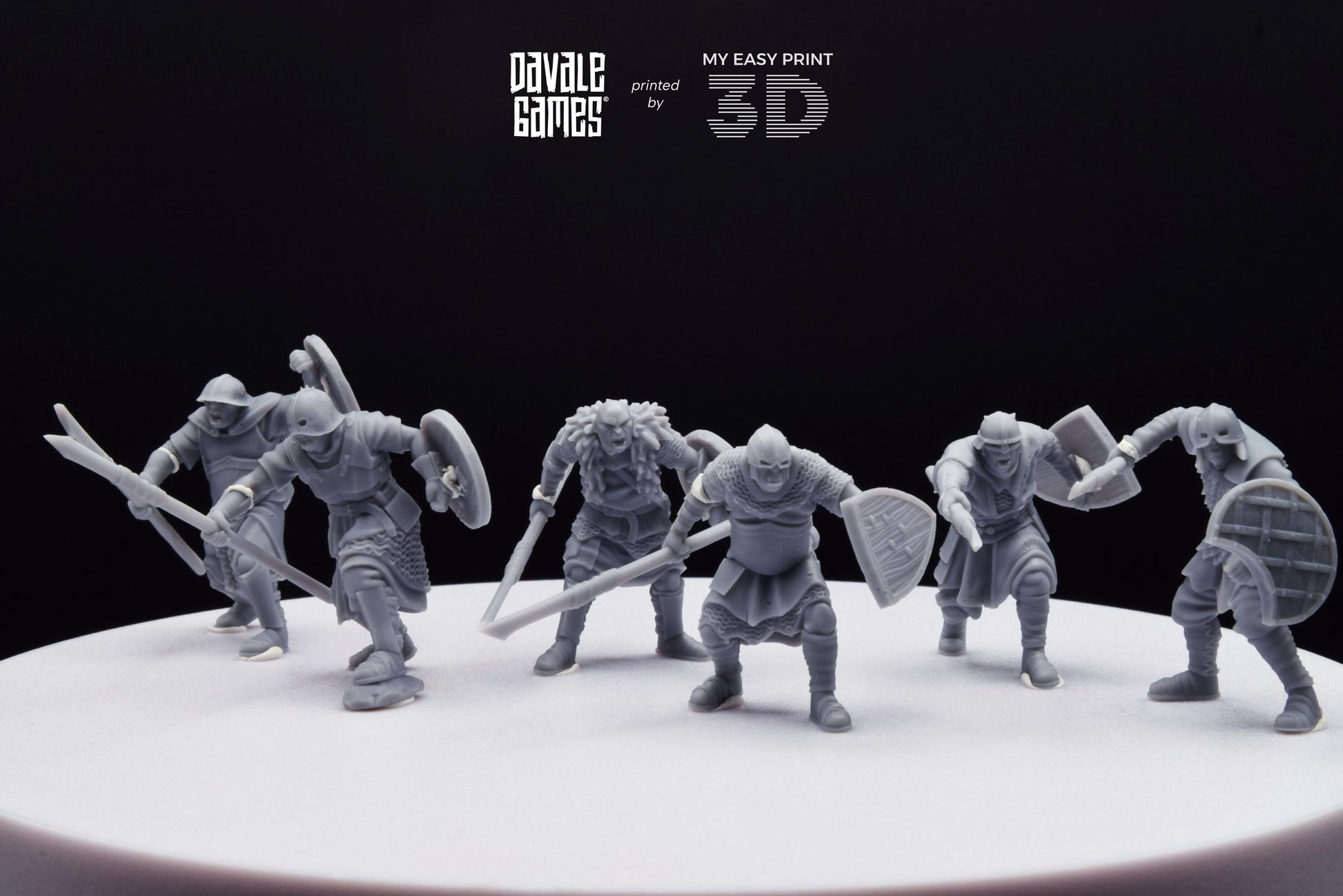 Mörlok Orcs with Spear - Davale Games - 3D Printed with high quality resin for LOTR/D&D games