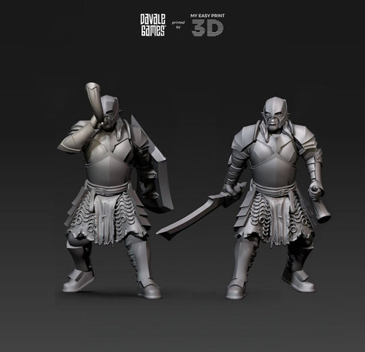 Horn Super Orc - Davale Games - 3D Printed with high quality resin for LOTR/D&D games