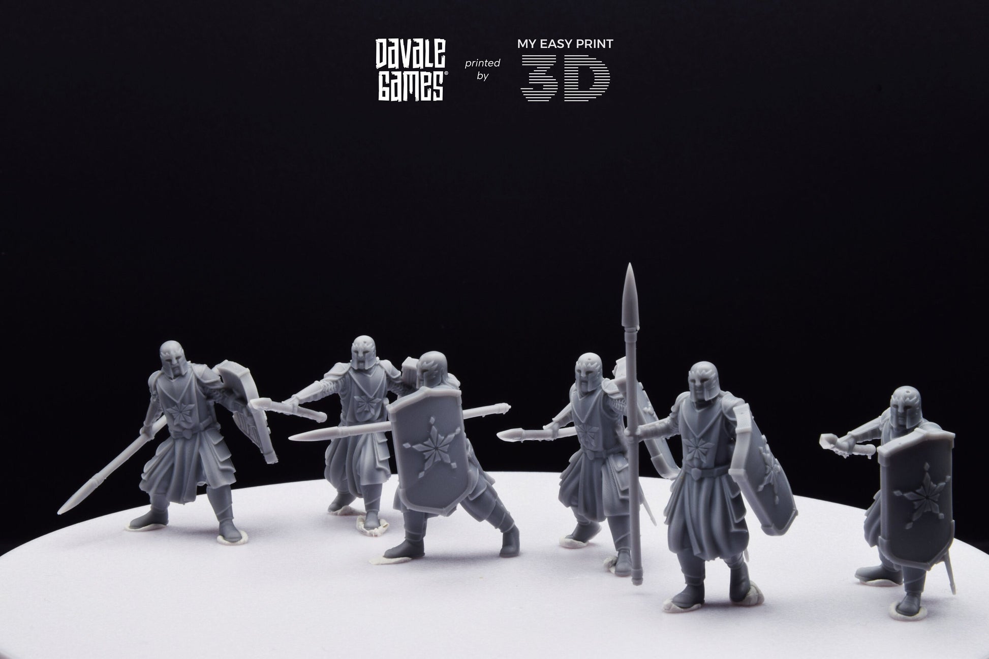 Human North Soldier with Spear and Shield - Davale Games - 3D Printed with high quality resin for LOTR/D&D games