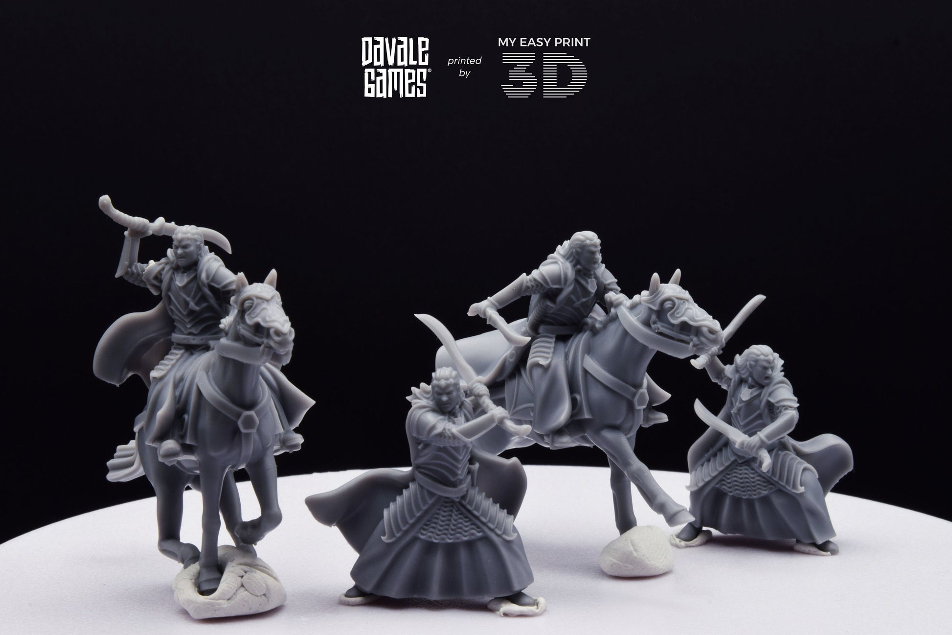 Bloody Elf Brother - Foot and Mounted - Davale Games - 3D Printed with high quality resin for LOTR/D&D games
