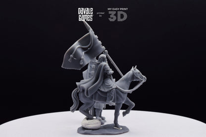 Mudd - West Humans Banner - Foot and Mounted - Davale Games - 3D Printed with high quality resin for LOTR/D&D games
