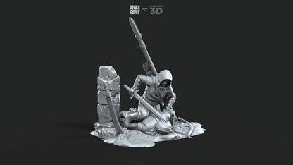Scenery with Scenes of War - Davale Games - 3D Printed with high quality resin for LOTR/D&D games