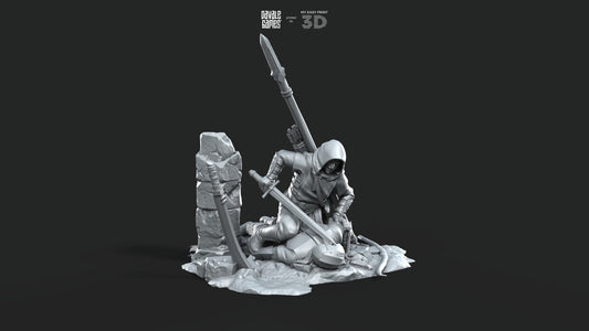 Scenery with Scenes of War - Davale Games - 3D Printed with high quality resin for LOTR/D&D games