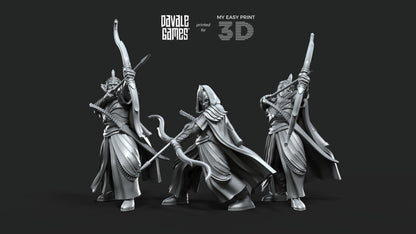 Galanthir Elves - Archers - Davale Games - 3D Printed with high quality resin for LOTR/D&D games
