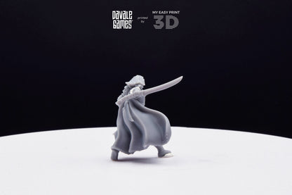 Lord Wandering Elf - Davale Games - 3D Printed with high quality resin for LOTR/D&D games