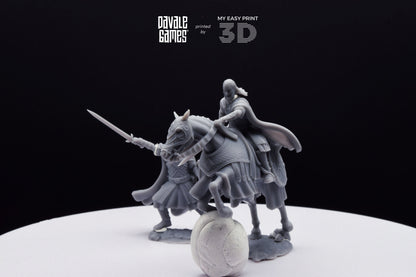 West Humans Comissary - Foot and Mounted - Davale Games - 3D Printed with high quality resin for LOTR/D&D games