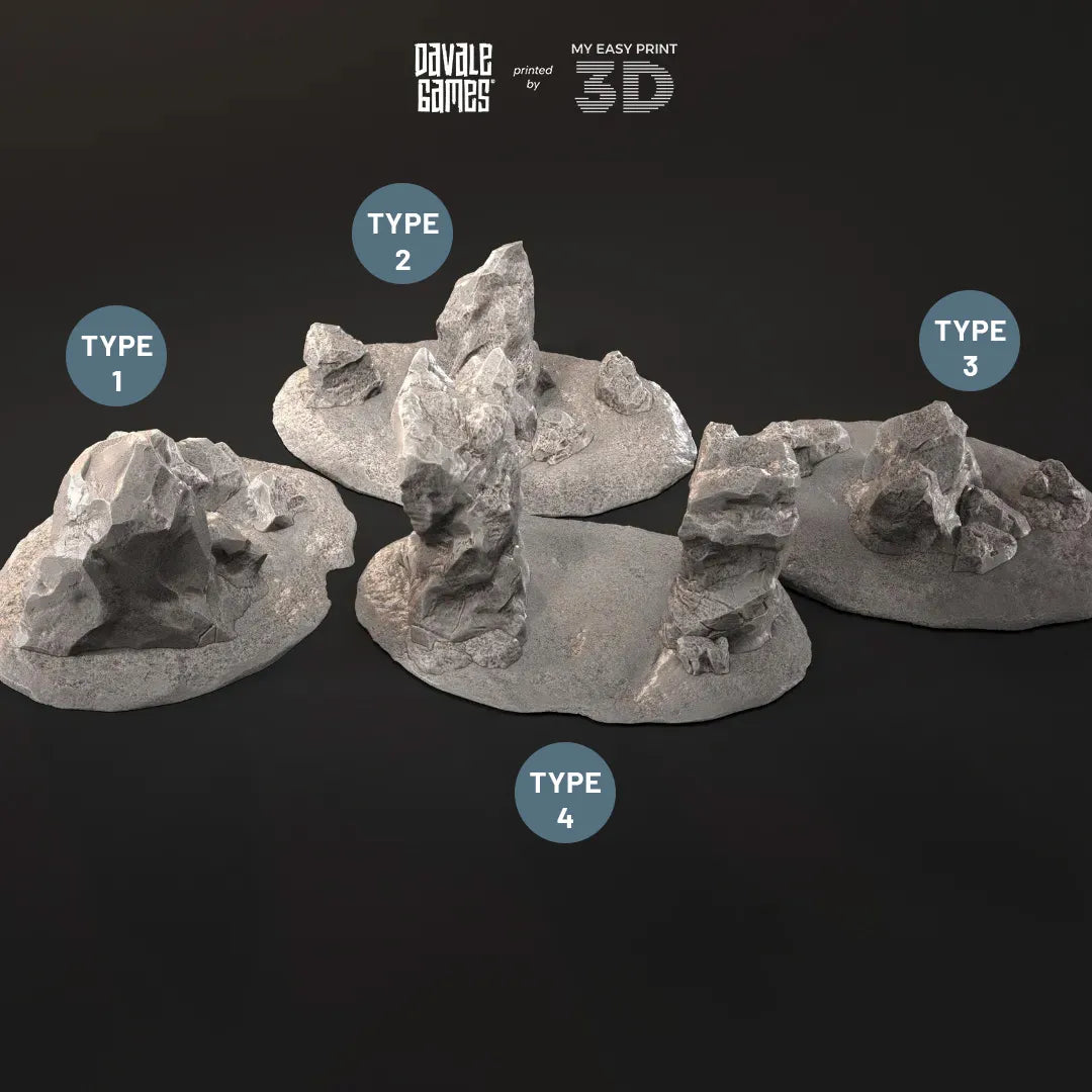 Hills & Nature - Scenery/Terrain - Davale Games - 3D Printed with high quality resin for LOTR/D&D games