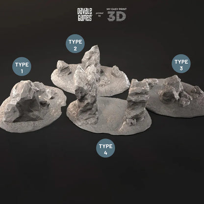 Hills & Nature - Scenery/Terrain - Davale Games - 3D Printed with high quality resin for LOTR/D&D games