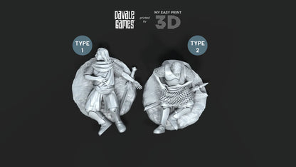Mountaineers Casualties - Davale Games - 3D Printed with high quality resin for LOTR/D&D games