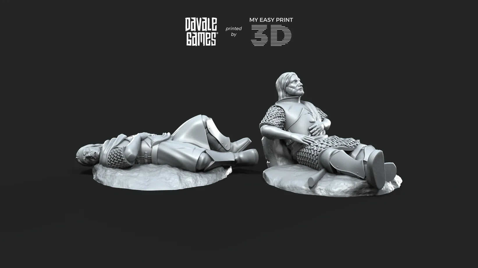 Mountaineers Casualties - Davale Games - 3D Printed with high quality resin for LOTR/D&D games