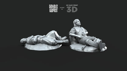 Mountaineers Casualties - Davale Games - 3D Printed with high quality resin for LOTR/D&D games