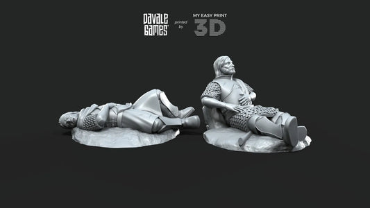 Mountaineers Casualties - Davale Games - 3D Printed with high quality resin for LOTR/D&D games