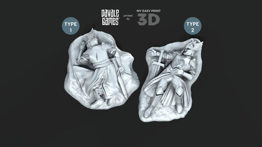 White Swan on Foot Casualties - Davale Games - 3D Printed with high quality resin for LOTR/D&D games