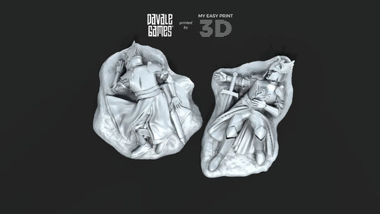 White Swan on Foot Casualties - Davale Games - 3D Printed with high quality resin for LOTR/D&D games