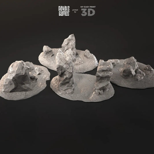 Hills & Nature - Scenery/Terrain - Davale Games - 3D Printed with high quality resin for LOTR/D&D games