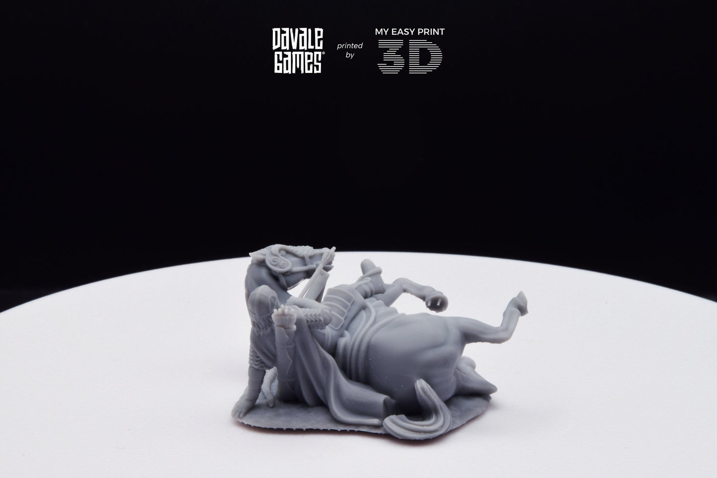 Death West Human on Horse - Mounted - Davale Games - 3D Printed with high quality resin for LOTR/D&D games