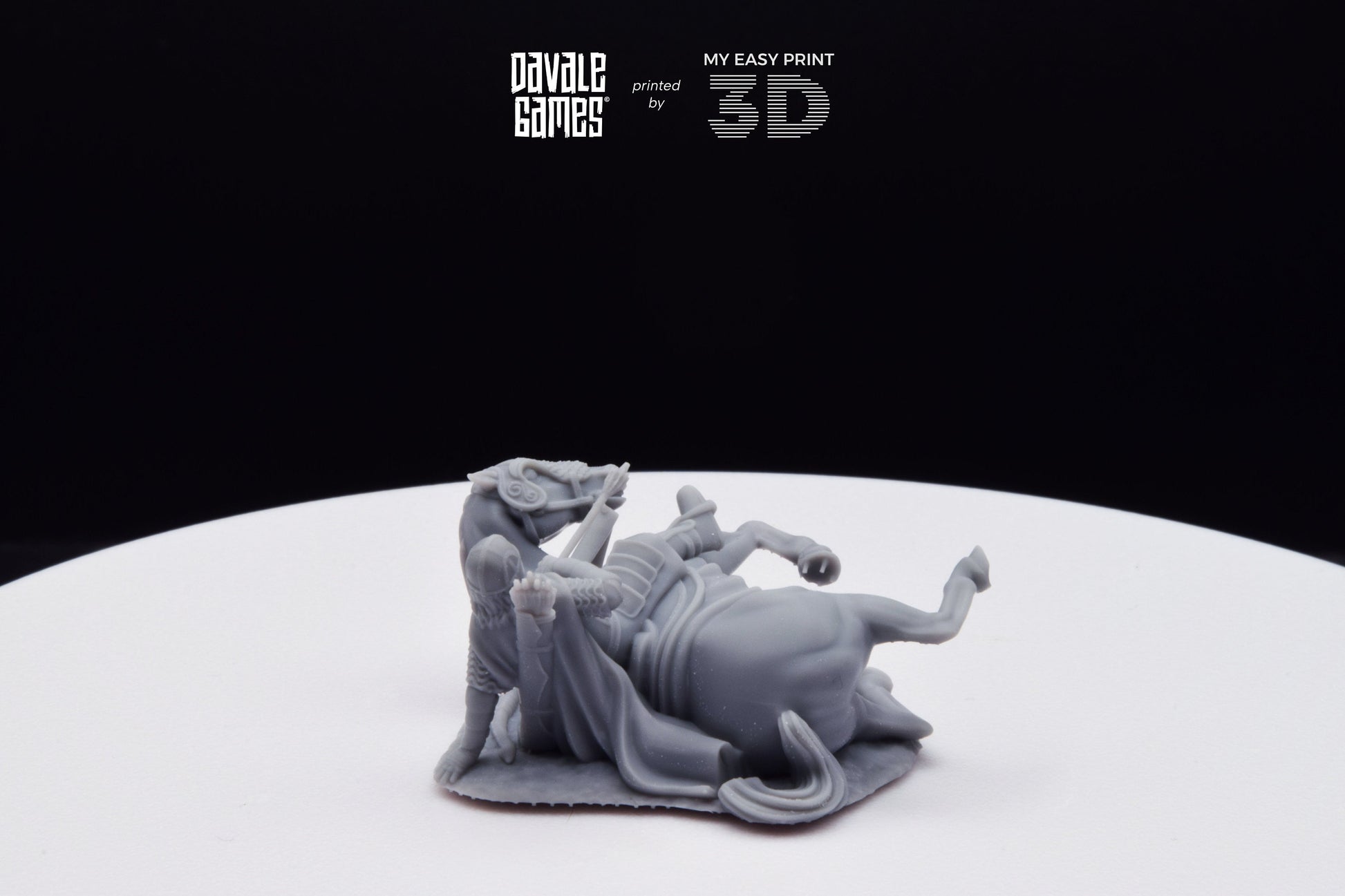 Death West Human on Horse - Mounted - Davale Games - 3D Printed with high quality resin for LOTR/D&D games