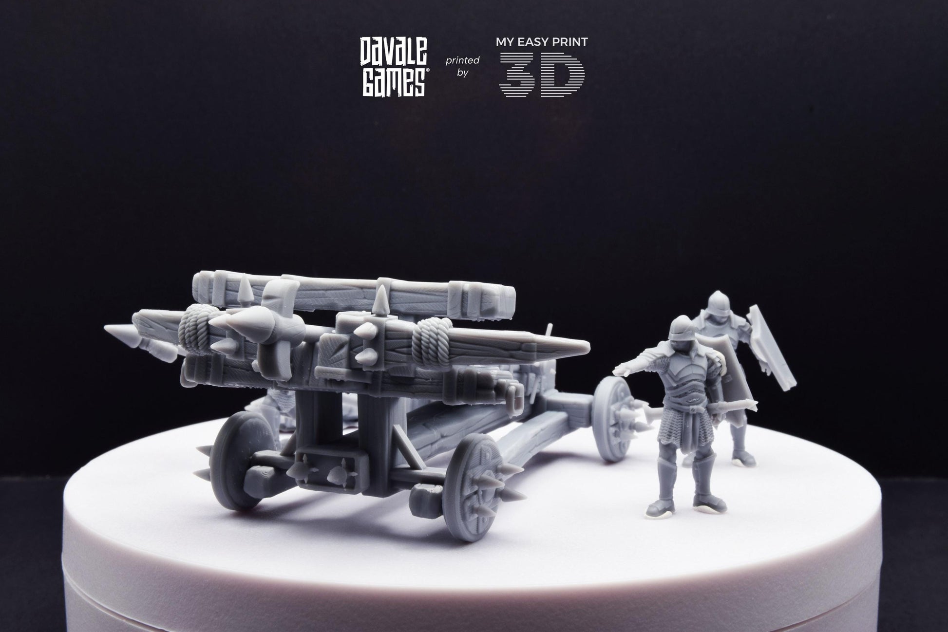 Blood-Handed Balista With Three Orcs - Davale Games - 3D Printed with high quality resin for LOTR/D&D games