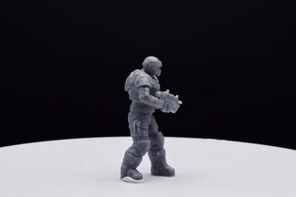 Gears Of War COG Soldier Winter Male Miniature - TheSTLSmith - 3D Printed with high quality resin for Skirmish/D&D games