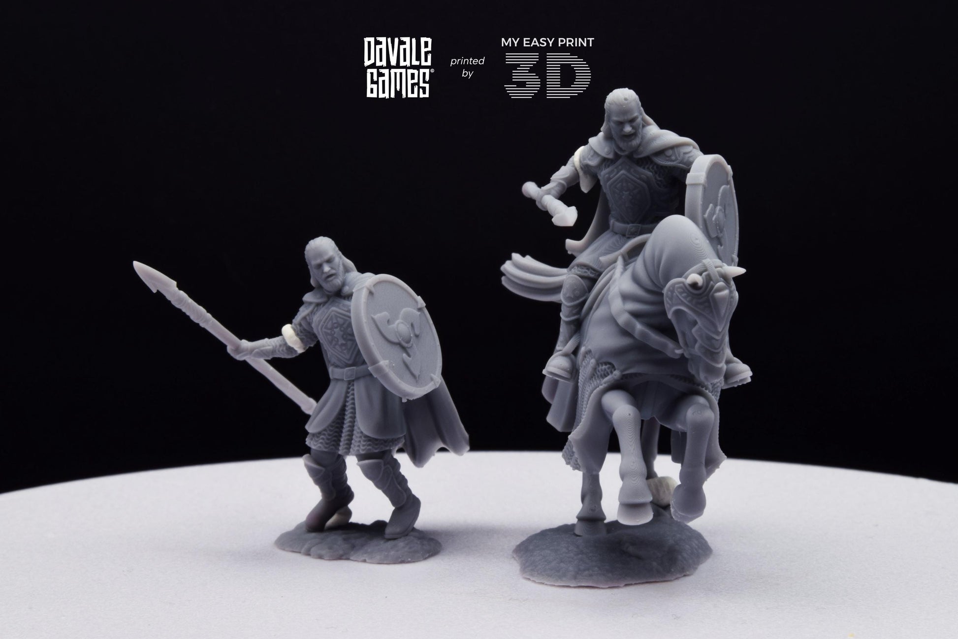 Erwin The Son - Foot and Mounted - Davale Games - 3D Printed with high quality resin for LOTR/D&D games