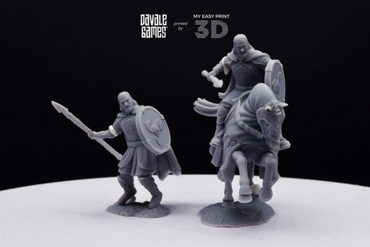 Erwin The Son - Foot and Mounted - Davale Games - 3D Printed with high quality resin for LOTR/D&D games