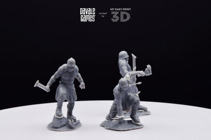 Blood-Handed Berseker Extra Poses - Davale Games - 3D Printed with high quality resin for LOTR/D&D games
