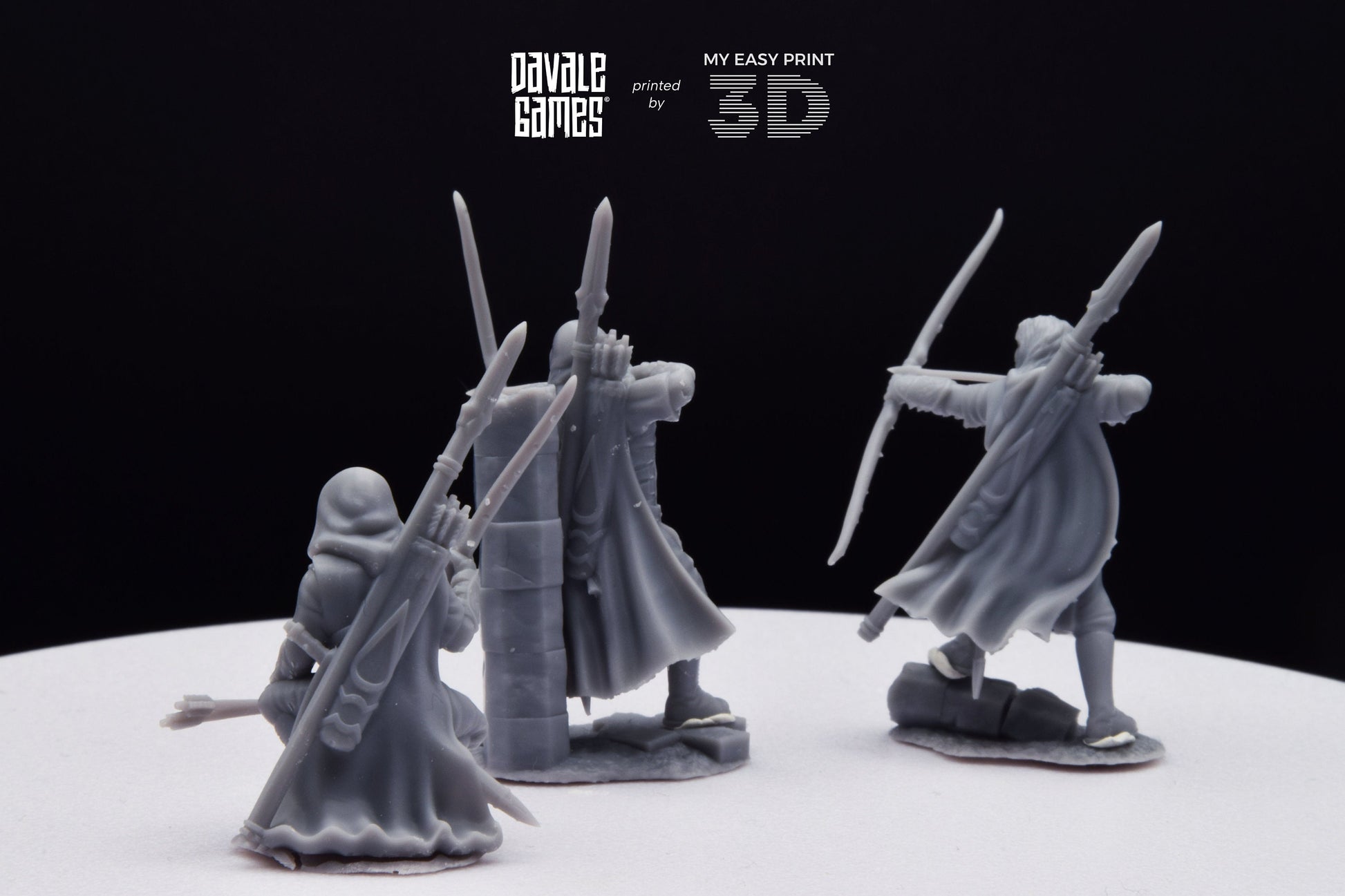 Grey Castle Rangers - Davale Games - 3D Printed with high quality resin for LOTR/D&D games