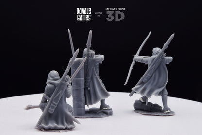 Grey Castle Rangers - Davale Games - 3D Printed with high quality resin for LOTR/D&D games