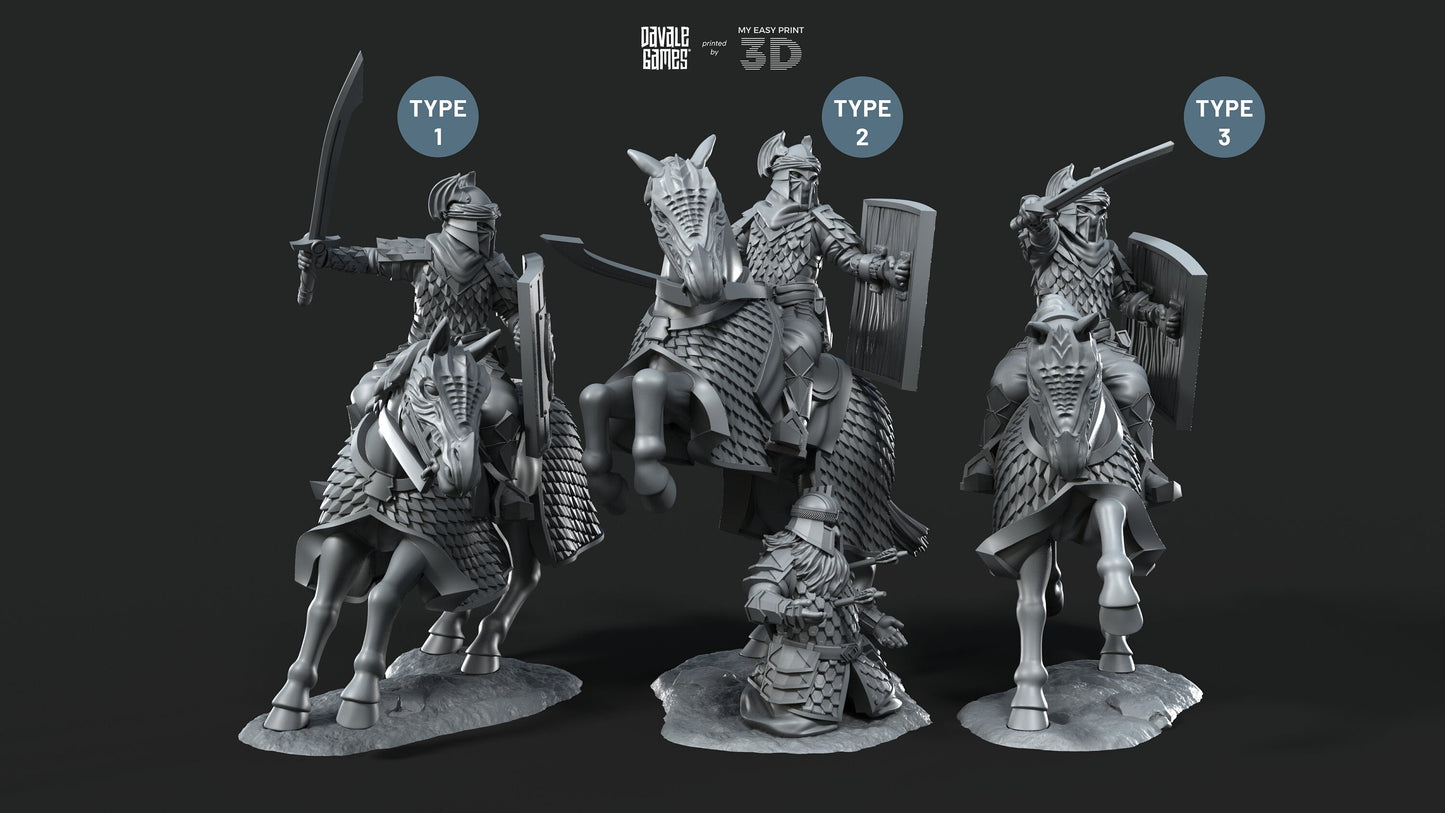 Dragon Army Regular Cavalry - Davale Games - 3D Printed with high quality resin for LOTR/D&D games