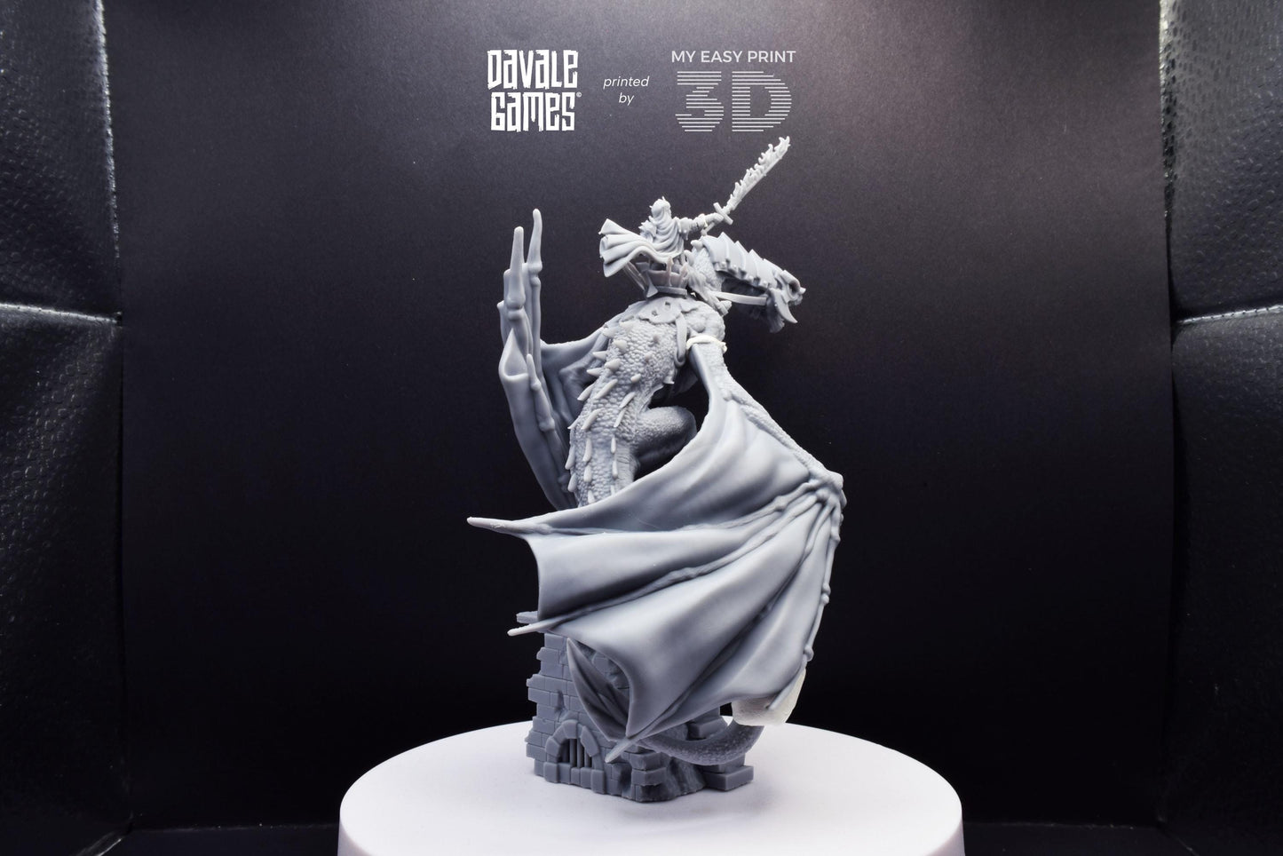Wyvern with Dark Mage [Ver. 2] - Davale Games - 3D Printed with high quality resin for LOTR/D&D games