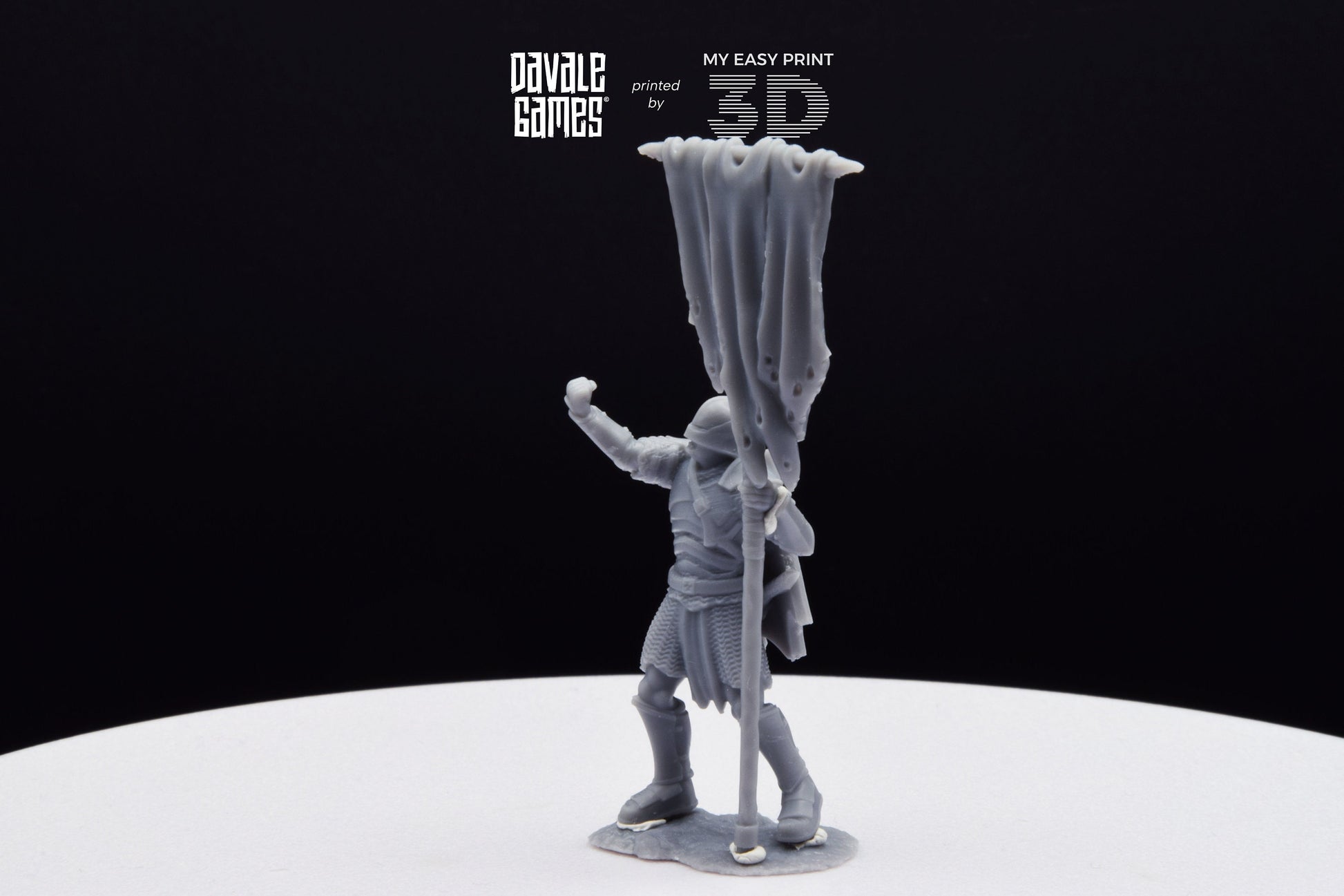 Blood-Handed Orc with Banner - Davale Games - 3D Printed with high quality resin for LOTR/D&D games