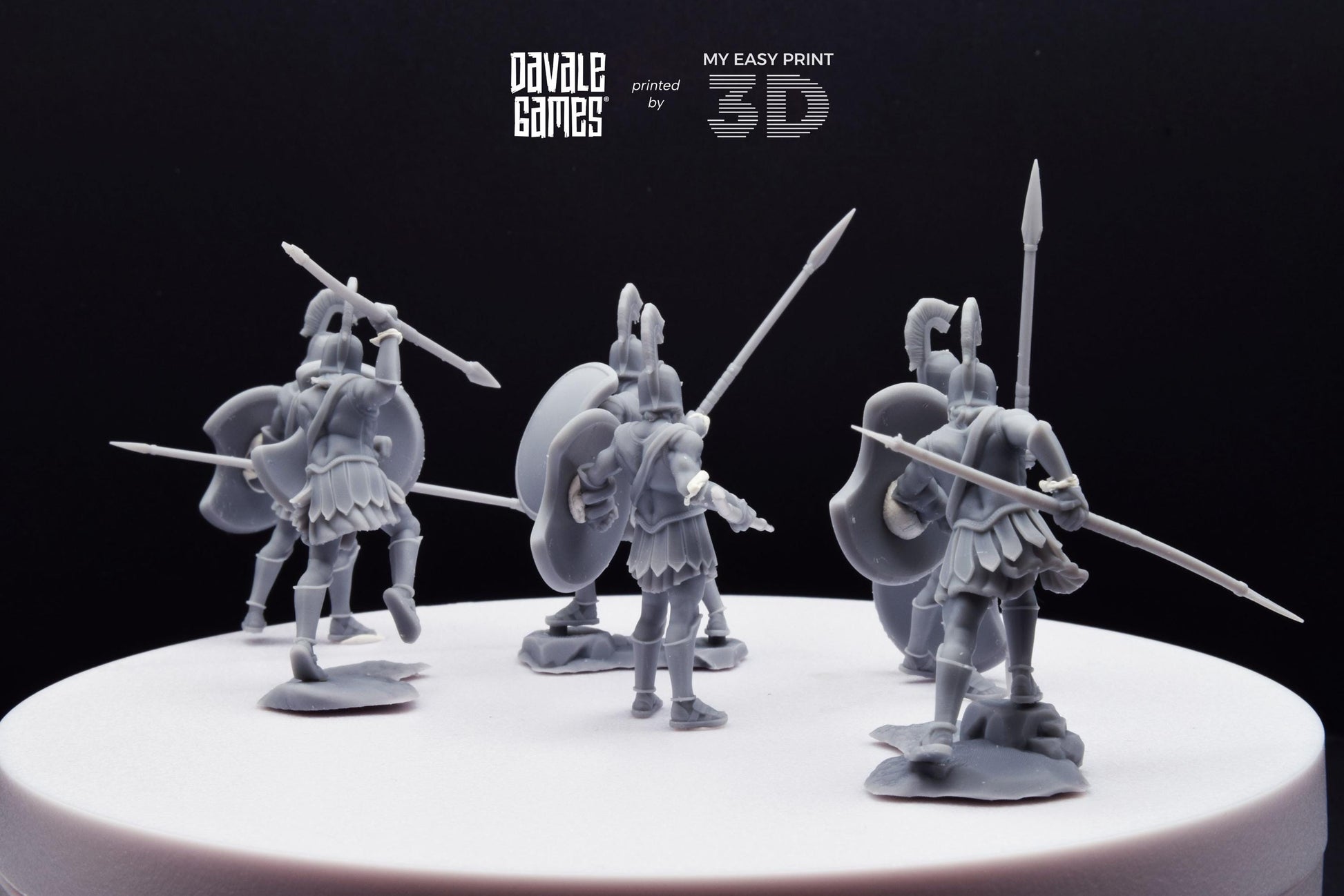 Hoplites with Spear and Shield - Foot - Mythology at Wars - Davale Games - Historical games - 3D Printed with high quality resin