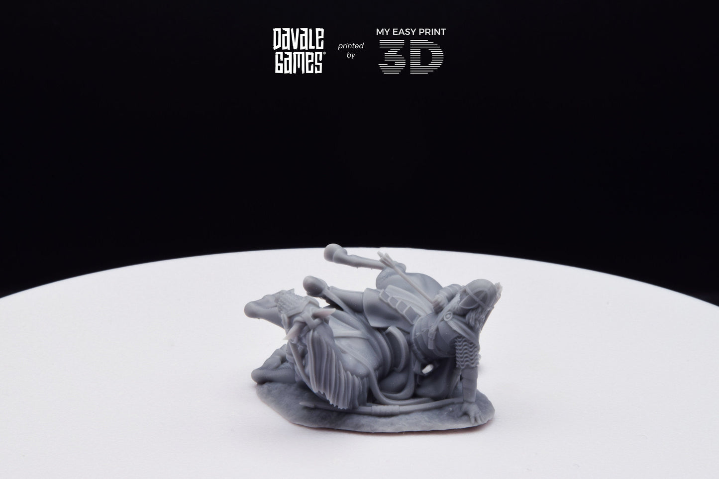 Death West Human on Horse - Mounted - Davale Games - 3D Printed with high quality resin for LOTR/D&D games
