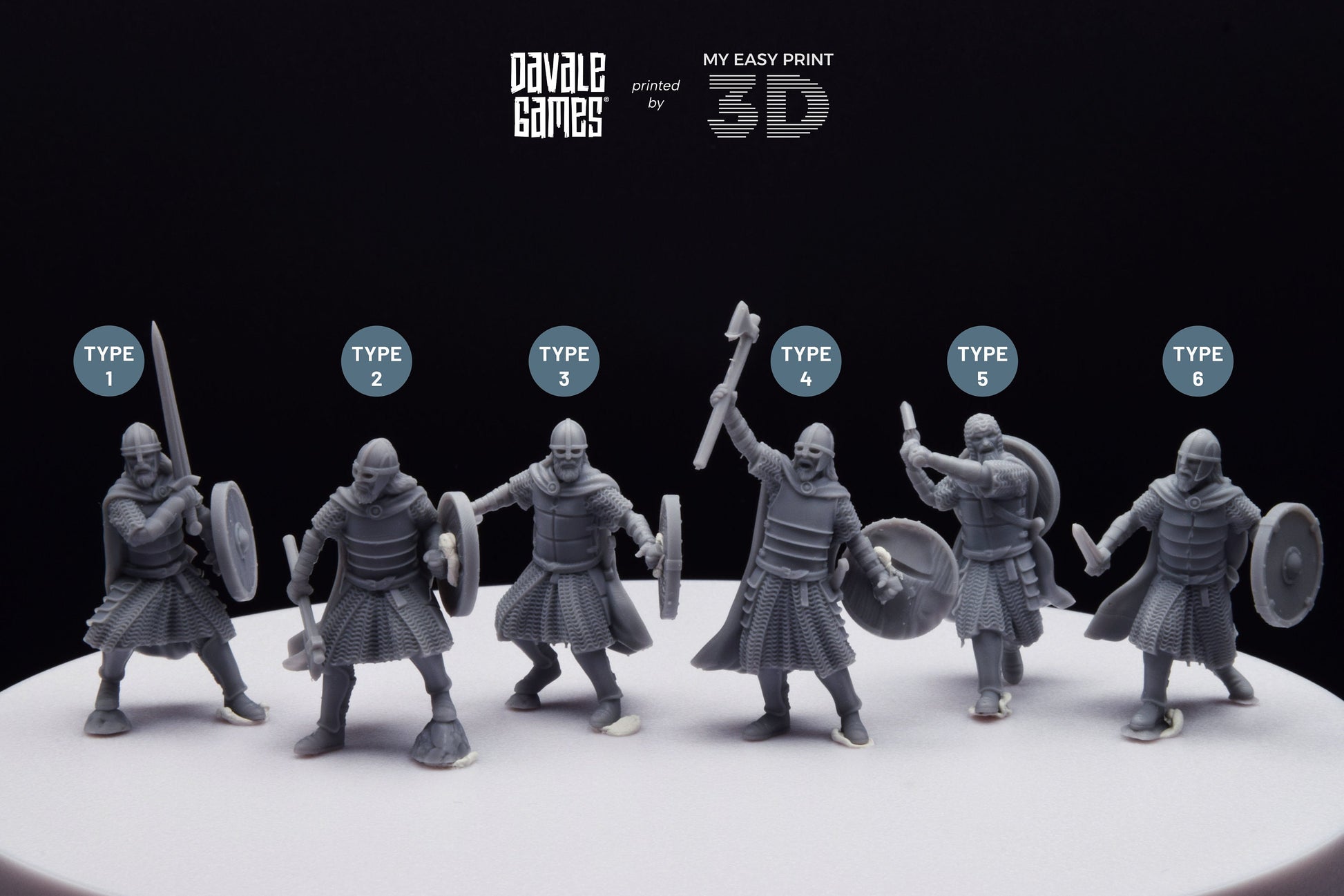 West Human elite on foot - Davale Games - 3D Printed with high quality resin for LOTR/D&D games