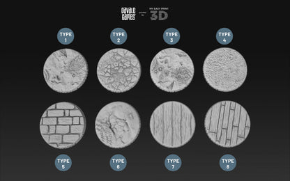 Bases 25 mm - Davale Games - 3D Printed with high quality resin for LOTR/D&D games