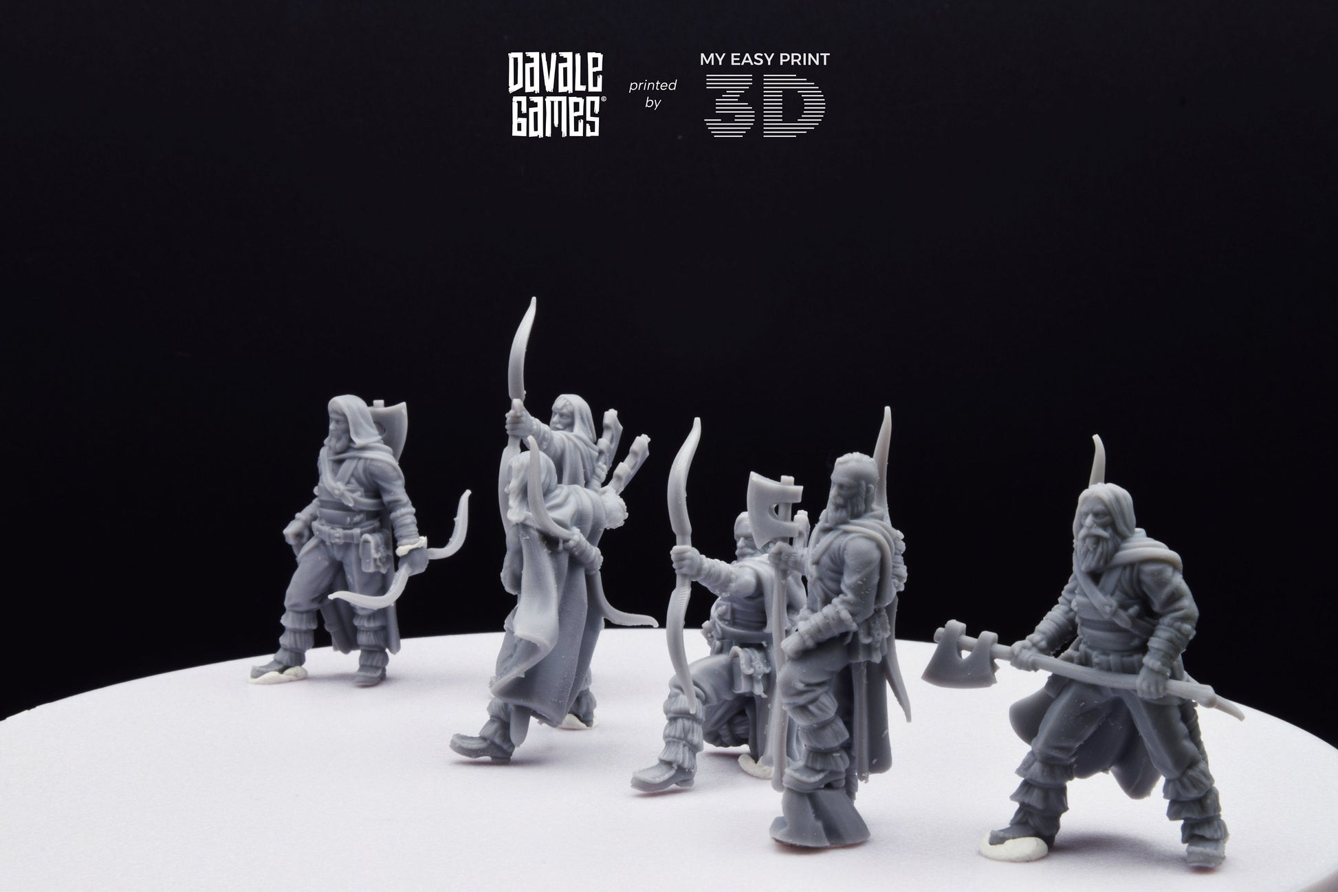 Bearmen on foot - Davale Games - 3D Printed with high quality resin for LOTR/D&D games