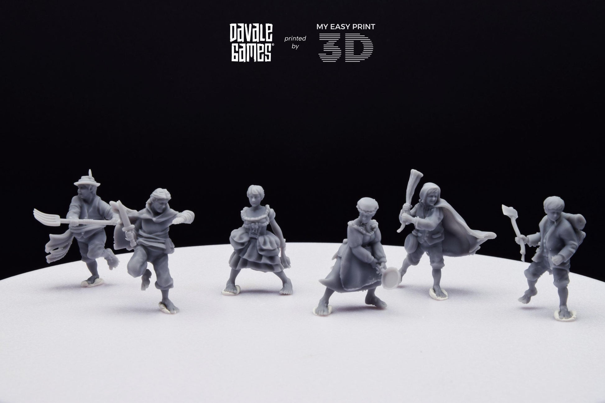 Halfmen - Davale Games - 3D Printed with high quality resin for LOTR/D&D games