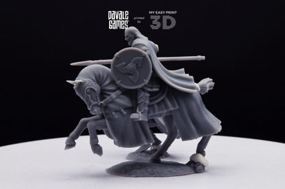Erwin The Son - Foot and Mounted - Davale Games - 3D Printed with high quality resin for LOTR/D&D games