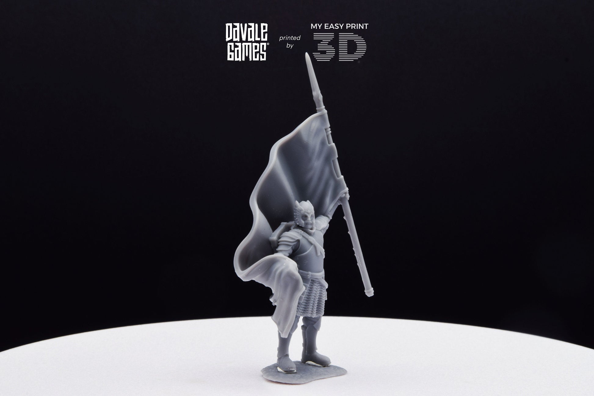 Grey Castle Banner - Davale Games - 3D Printed with high quality resin for LOTR/D&D games