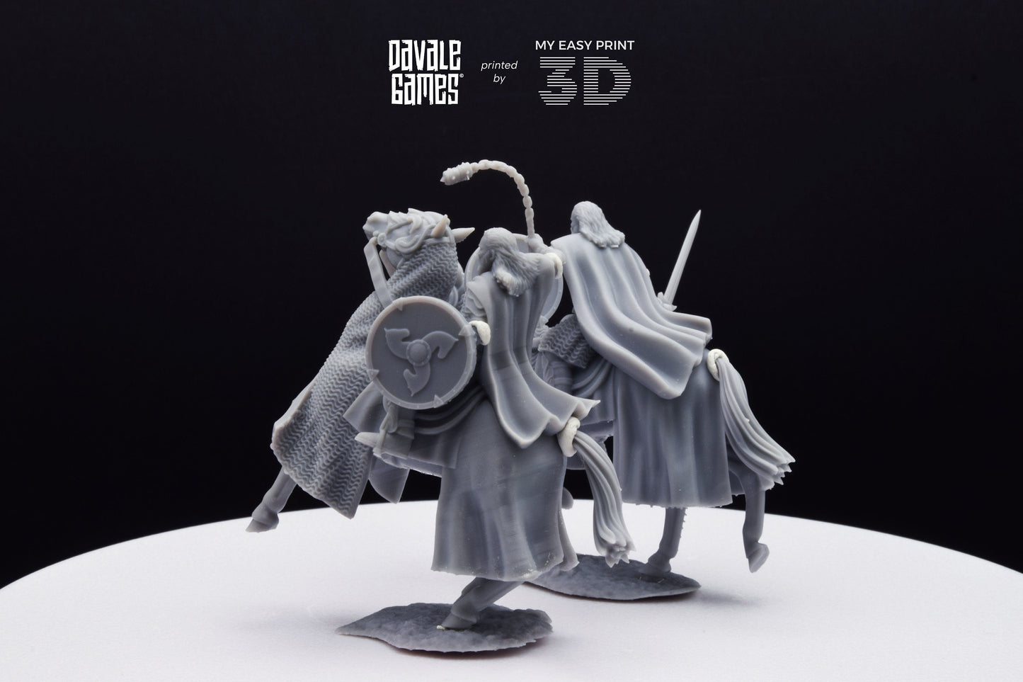 West Humans Hammer Sons Cavalry - Mounted - Davale Games - 3D Printed with high quality resin for LOTR/D&D games
