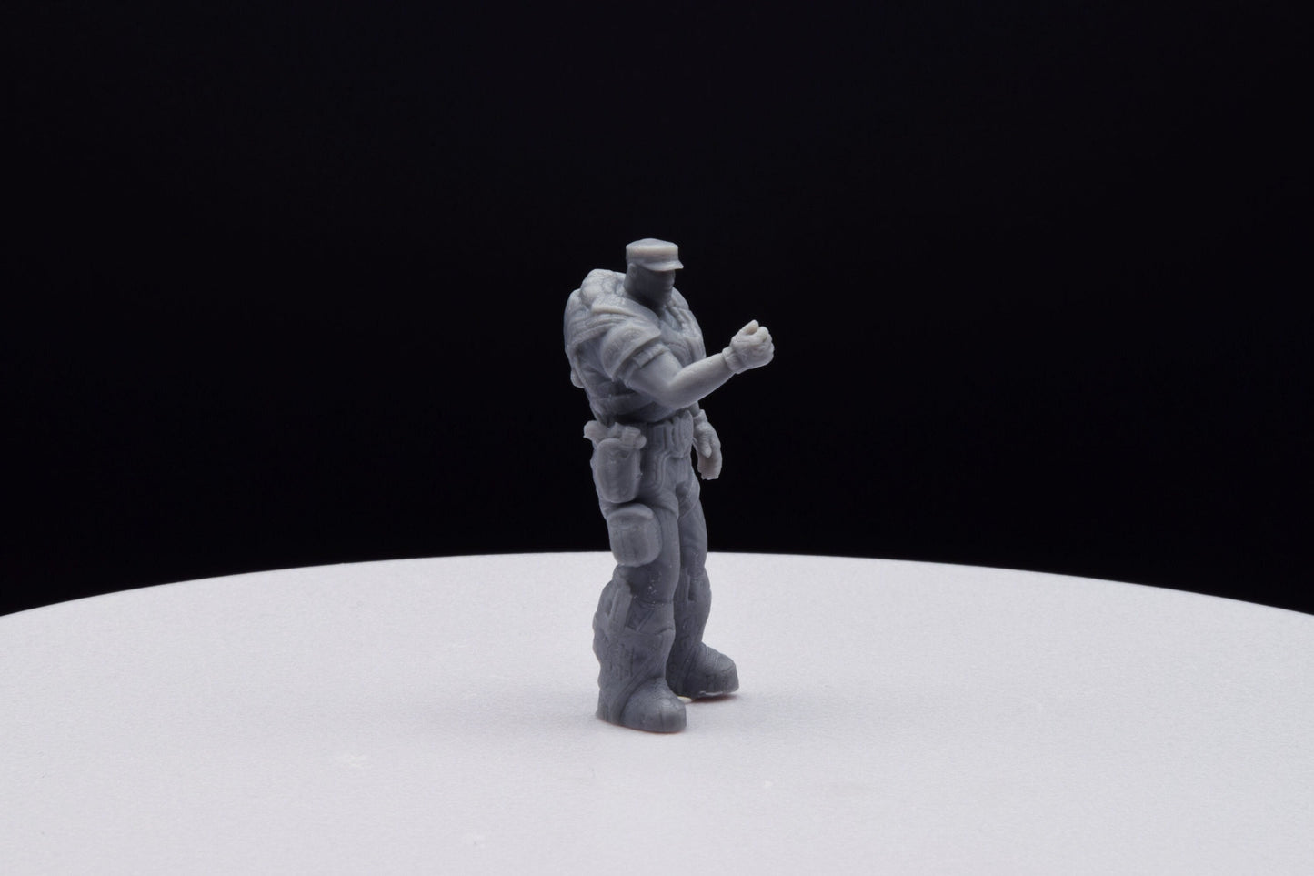 Gears Of War Victor Hoffman - TheSTLSmith - 3D Printed with high quality resin for Skirmish/D&D games