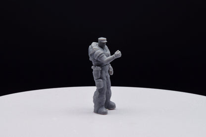 Gears Of War Victor Hoffman - TheSTLSmith - 3D Printed with high quality resin for Skirmish/D&D games