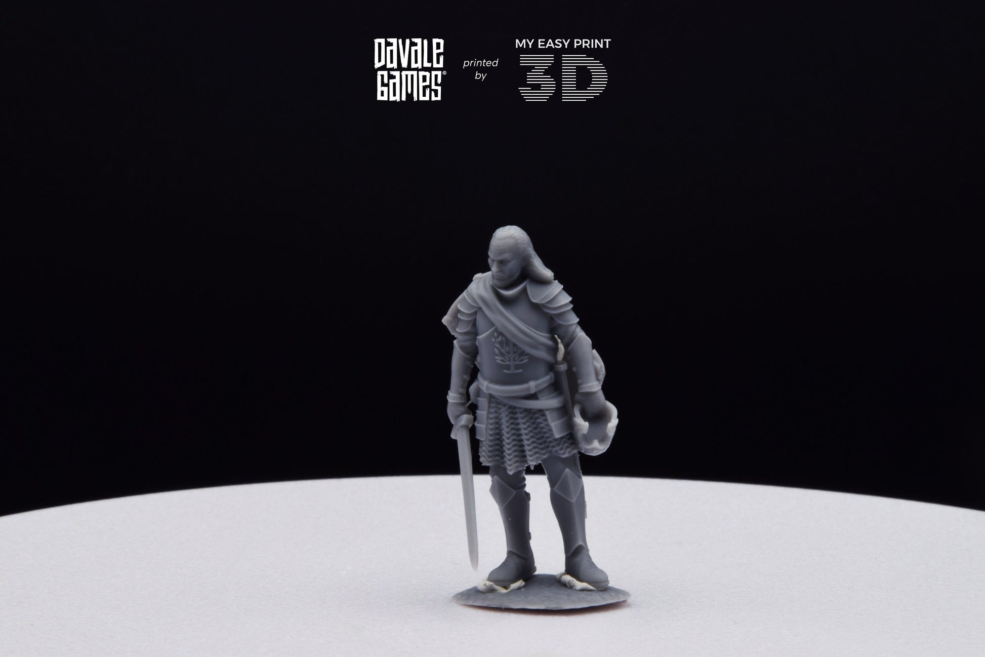 Veteran Grey Castle Captain [Ver. 1] - Davale Games - 3D Printed with high quality resin for LOTR/D&D games